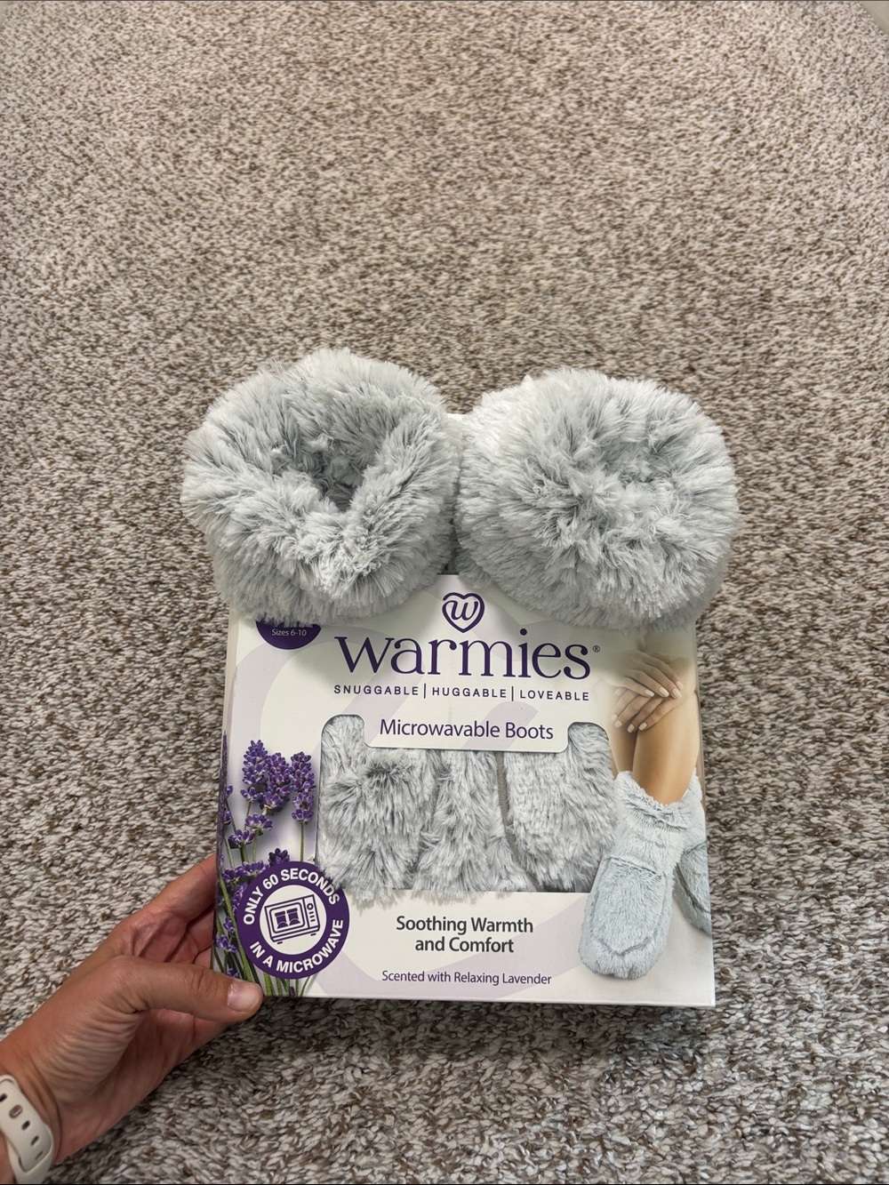 Warmies heatable slipper boots size 6-10